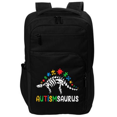 Autismsaurus Dinosaur Autism Awareness Impact Tech Backpack