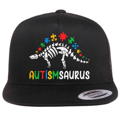 Autismsaurus Dinosaur Autism Awareness Flatbill Hat