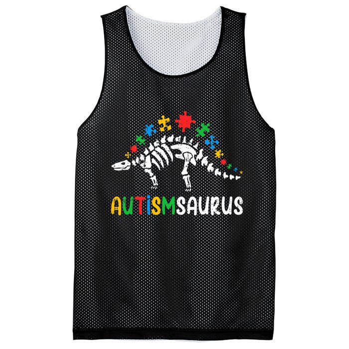 Autismsaurus Dinosaur Autism Awareness Mesh Reversible Basketball Jersey Tank