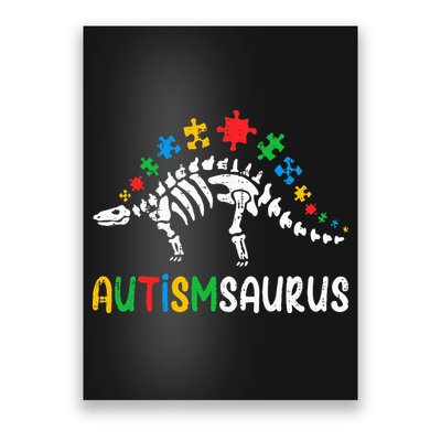 Autismsaurus Dinosaur Autism Awareness Poster