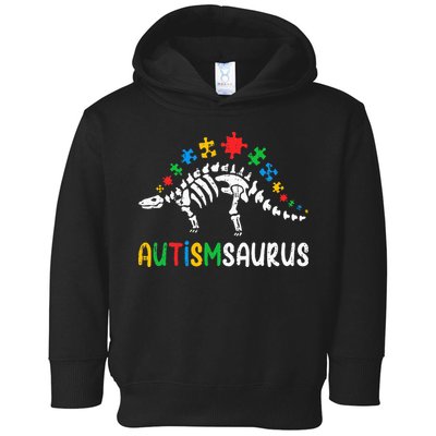 Autismsaurus Dinosaur Autism Awareness Toddler Hoodie