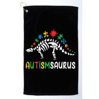 Autismsaurus Dinosaur Autism Awareness Golf Towel