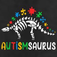 Autismsaurus Dinosaur Autism Awareness Golf Towel