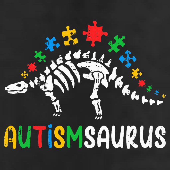 Autismsaurus Dinosaur Autism Awareness Golf Towel