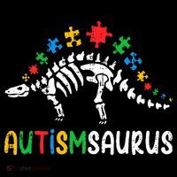 Autismsaurus Dinosaur Autism Awareness Womens T-Shirt