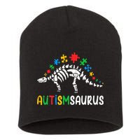 Autismsaurus Dinosaur Autism Awareness Short Acrylic Beanie