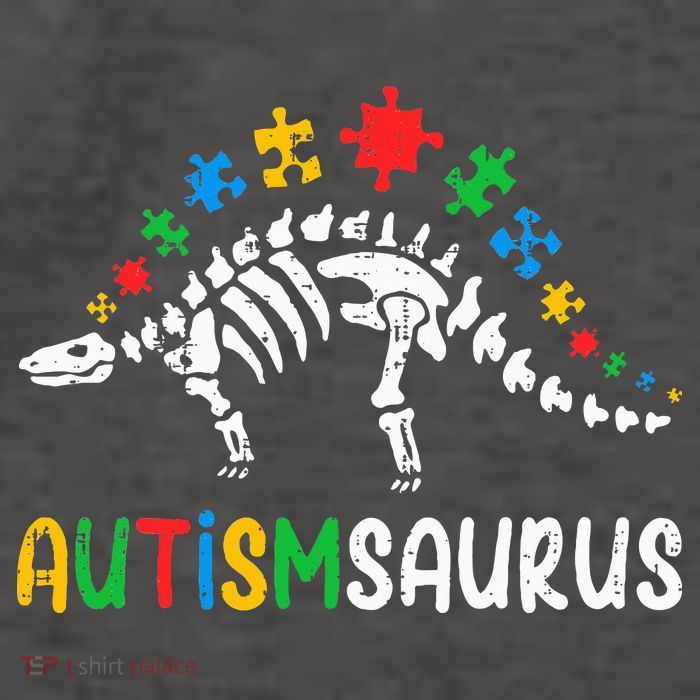 Autismsaurus Dinosaur Autism Awareness Vector Backpack