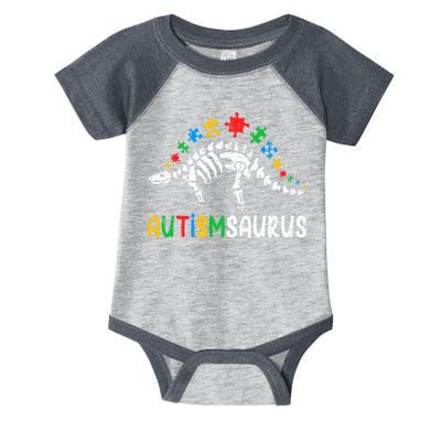 Autismsaurus Dinosaur Autism Awareness Infant Baby Jersey Bodysuit