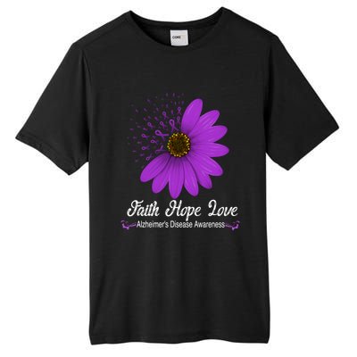 Alzheimer's Disease Awareness Faith Hope Love Purple Ribbon Great Gift Tall Fusion ChromaSoft Performance T-Shirt