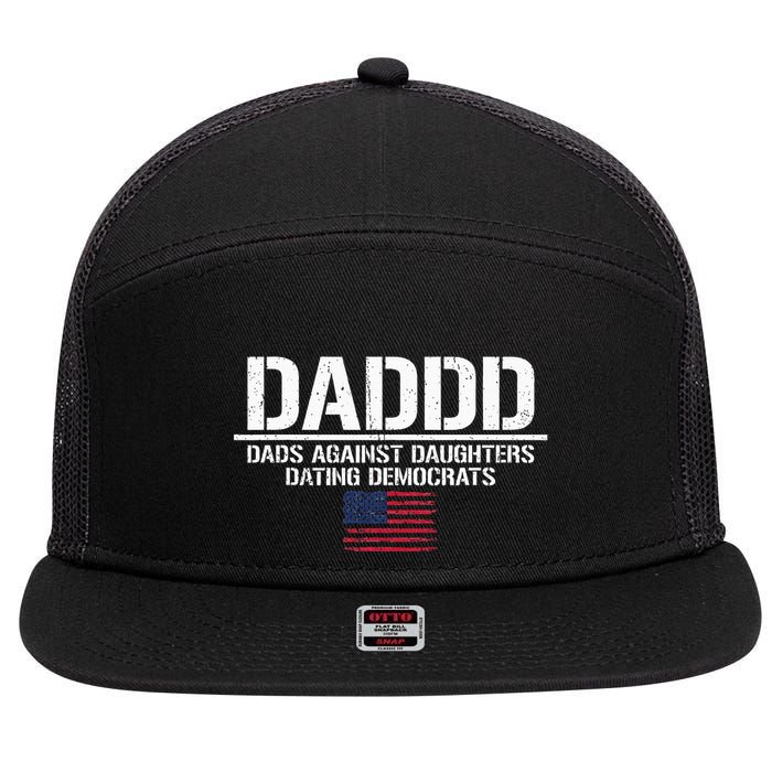 Addd Dads Against Daughters Dating Democrats 7 Panel Mesh Trucker Snapback Hat
