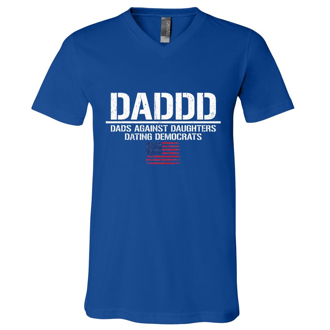 Addd Dads Against Daughters Dating Democrats V-Neck T-Shirt