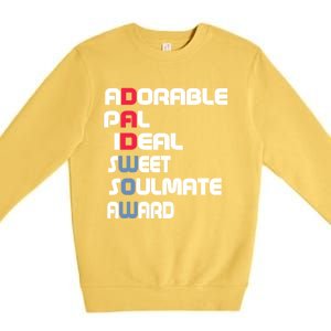 Adorable Dad And Sweet Dad For Fathers Day Cute Gift Premium Crewneck Sweatshirt