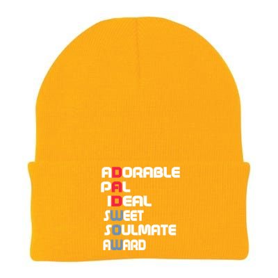 Adorable Dad And Sweet Dad For Fathers Day Cute Gift Knit Cap Winter Beanie