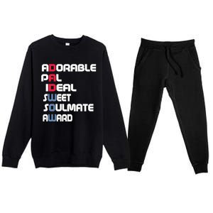 Adorable Dad And Sweet Dad For Fathers Day Cute Gift Premium Crewneck Sweatsuit Set