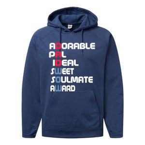 Adorable Dad And Sweet Dad For Fathers Day Cute Gift Performance Fleece Hoodie