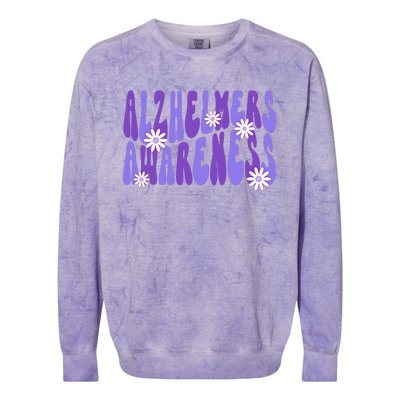 AlzheimerS Disease Awareness Colorblast Crewneck Sweatshirt