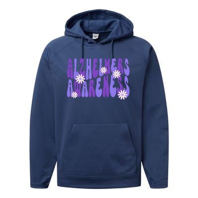 AlzheimerS Disease Awareness Performance Fleece Hoodie