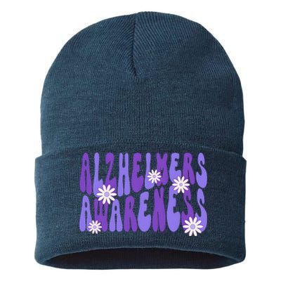 AlzheimerS Disease Awareness Sustainable Knit Beanie