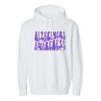 AlzheimerS Disease Awareness Garment-Dyed Fleece Hoodie