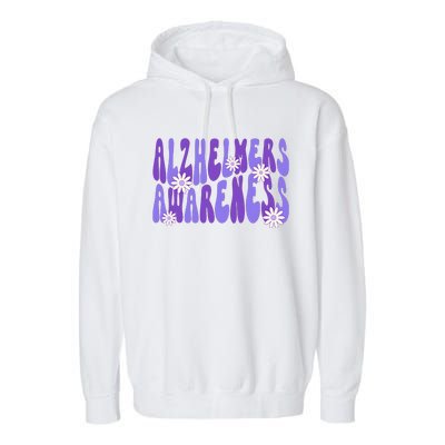 AlzheimerS Disease Awareness Garment-Dyed Fleece Hoodie