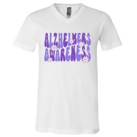 AlzheimerS Disease Awareness V-Neck T-Shirt