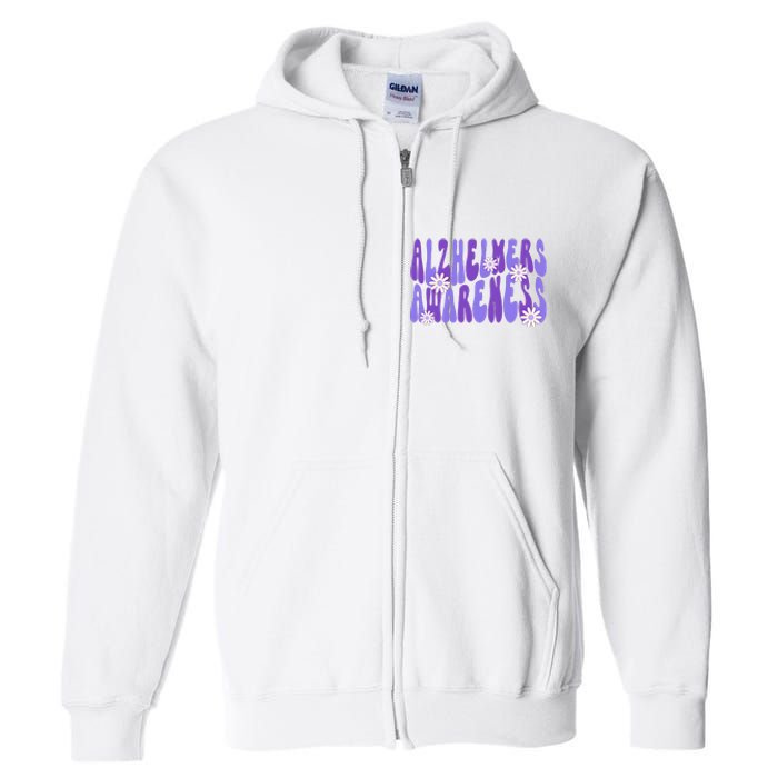 AlzheimerS Disease Awareness Full Zip Hoodie