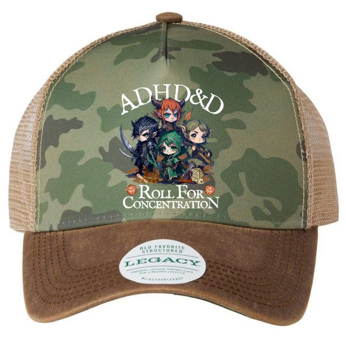 Adhd Dnd Adventurers Roll For Concentration Legacy Tie Dye Trucker Hat