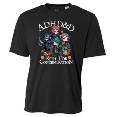 Adhd Dnd Adventurers Roll For Concentration Cooling Performance Crew T-Shirt