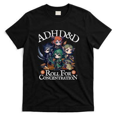 Adhd Dnd Adventurers Roll For Concentration T-Shirt