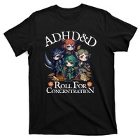 Adhd Dnd Adventurers Roll For Concentration T-Shirt