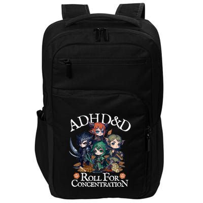 Adhd Dnd Adventurers Roll For Concentration Impact Tech Backpack