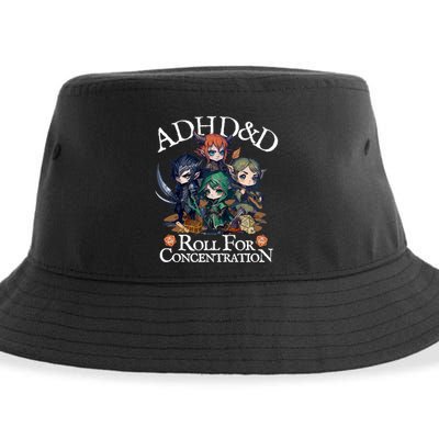 Adhd Dnd Adventurers Roll For Concentration Sustainable Bucket Hat