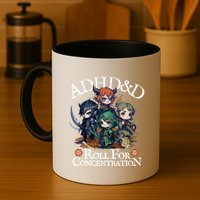 Adhd Dnd Adventurers Roll For Concentration Mug