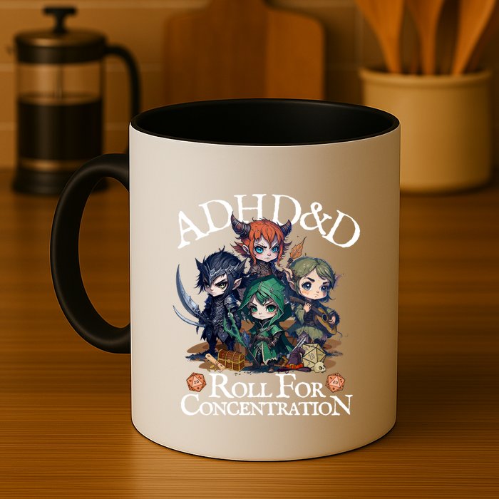 Adhd Dnd Adventurers Roll For Concentration Mug