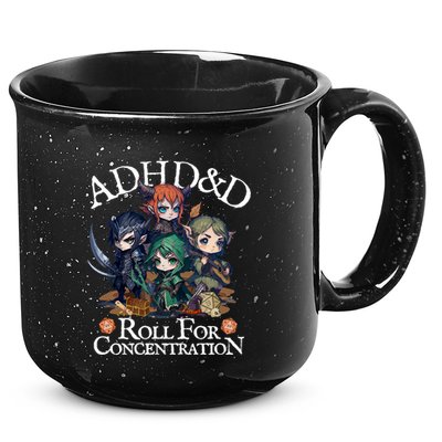 Adhd Dnd Adventurers Roll For Concentration 15oz Campfire Ceramic Mug