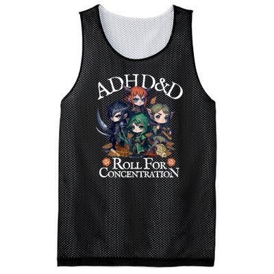 Adhd Dnd Adventurers Roll For Concentration Mesh Reversible Basketball Jersey Tank