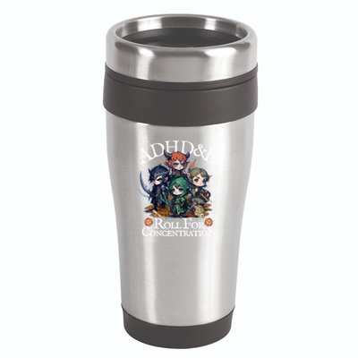 Adhd Dnd Adventurers Roll For Concentration 16oz Travel Tumbler