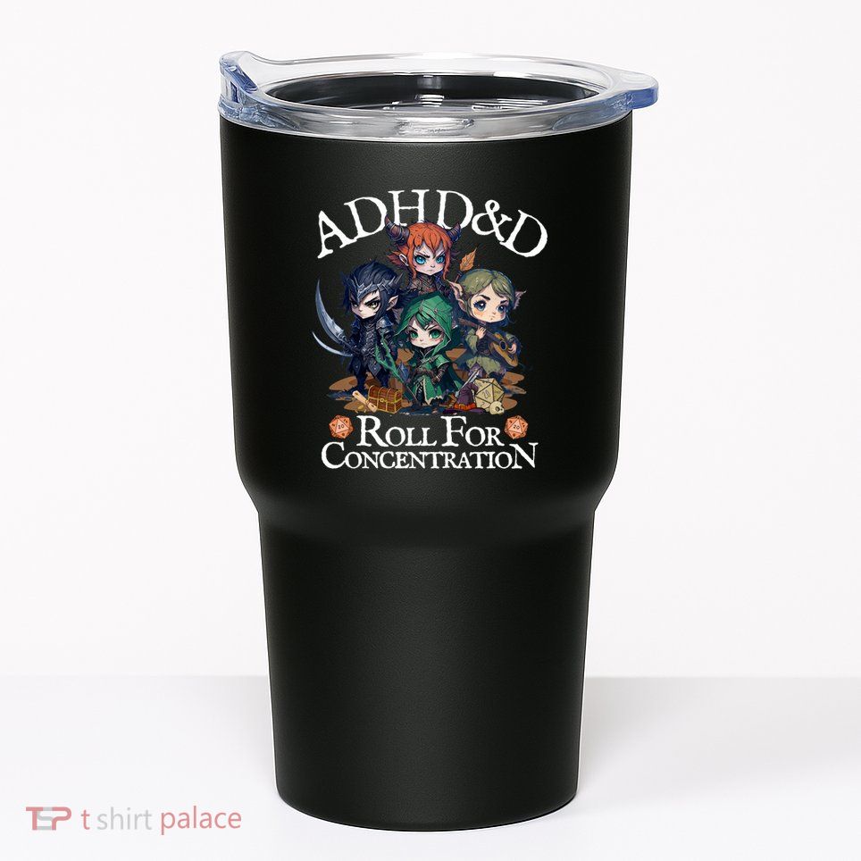 Adhd Dnd Adventurers Roll For Concentration Tumbler