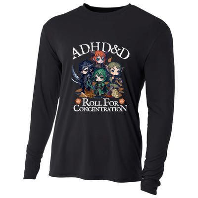 Adhd Dnd Adventurers Roll For Concentration Cooling Performance Long Sleeve Crew