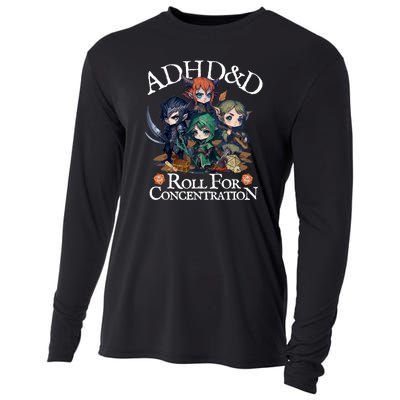 Adhd Dnd Adventurers Roll For Concentration Cooling Performance Long Sleeve Crew