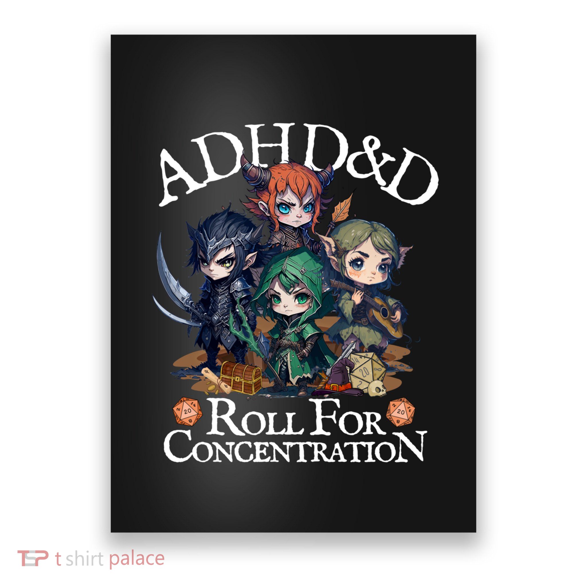 Adhd Dnd Adventurers Roll For Concentration Poster