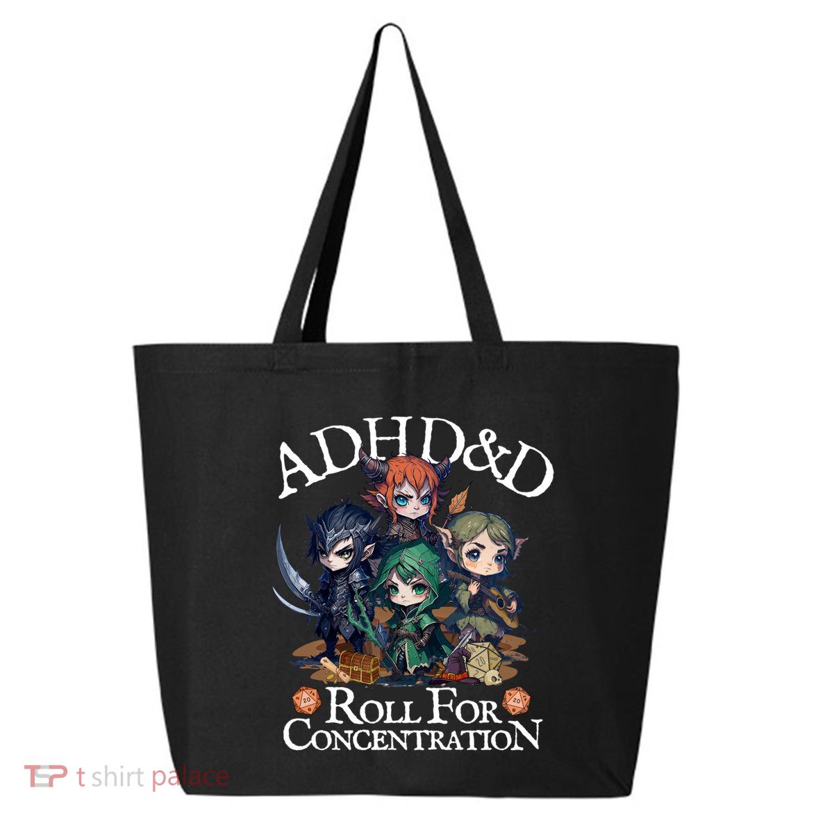 Adhd Dnd Adventurers Roll For Concentration 25L Jumbo Tote