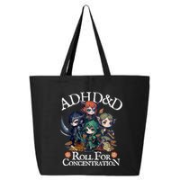 Adhd Dnd Adventurers Roll For Concentration 25L Jumbo Tote