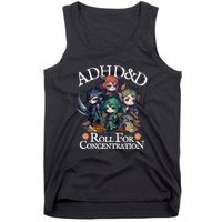 Adhd Dnd Adventurers Roll For Concentration Tank Top