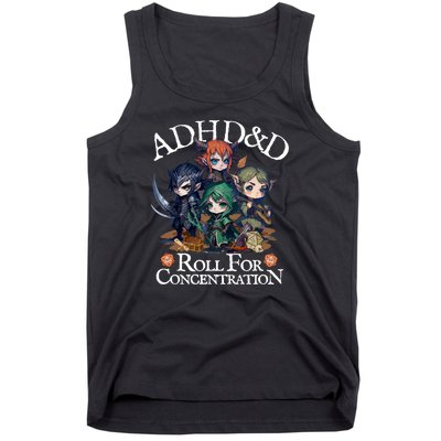 Adhd Dnd Adventurers Roll For Concentration Tank Top