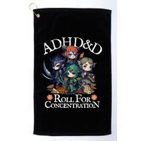 Adhd Dnd Adventurers Roll For Concentration Golf Towel
