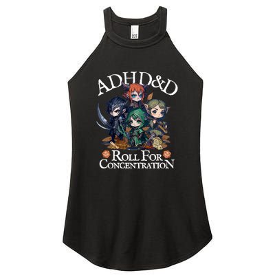 Adhd Dnd Adventurers Roll For Concentration Women's Perfect Tri Rocker Tank