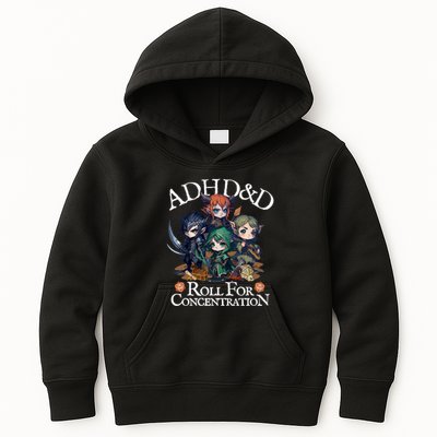 Adhd Dnd Adventurers Roll For Concentration Kids Hoodie