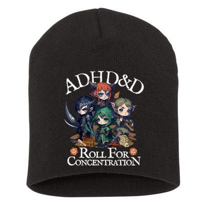 Adhd Dnd Adventurers Roll For Concentration Short Acrylic Beanie