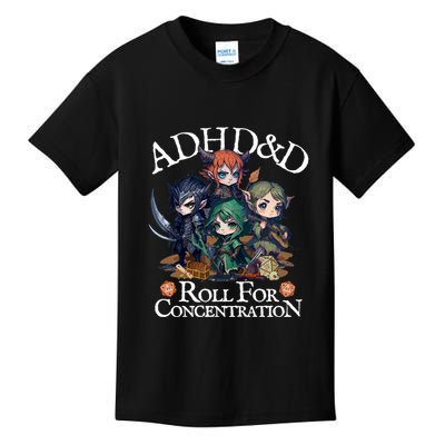 Adhd Dnd Adventurers Roll For Concentration Kids T-Shirt
